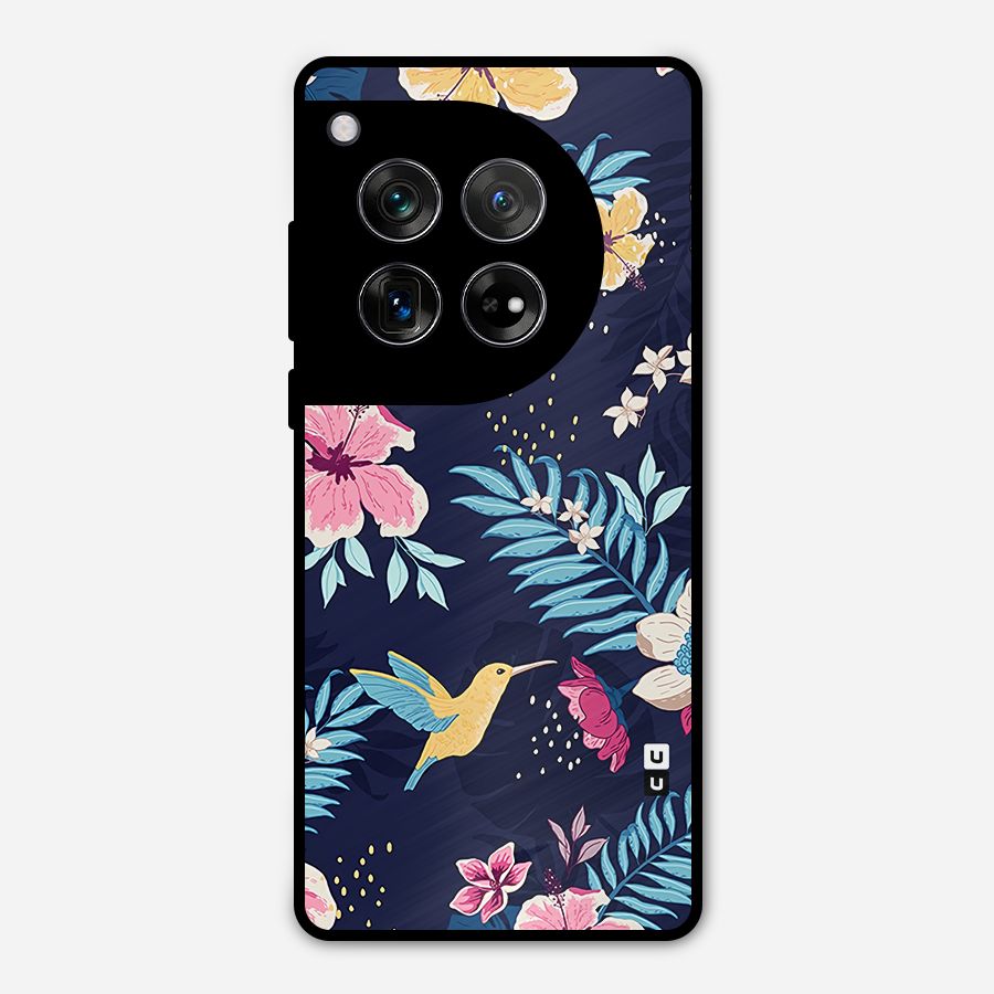 Tropical Flamingo Pattern Metal Back Case for OnePlus 12