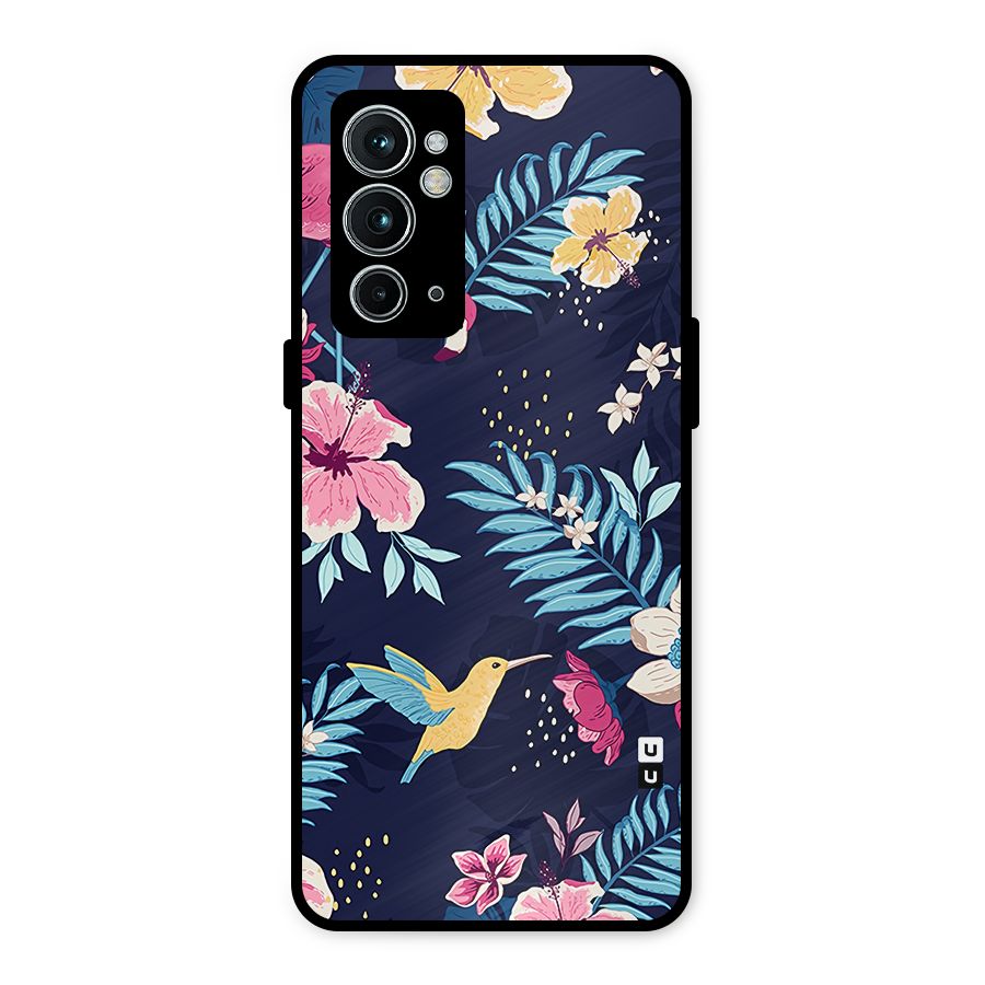 Tropical Flamingo Pattern Metal Back Case for OnePlus 9RT 5G