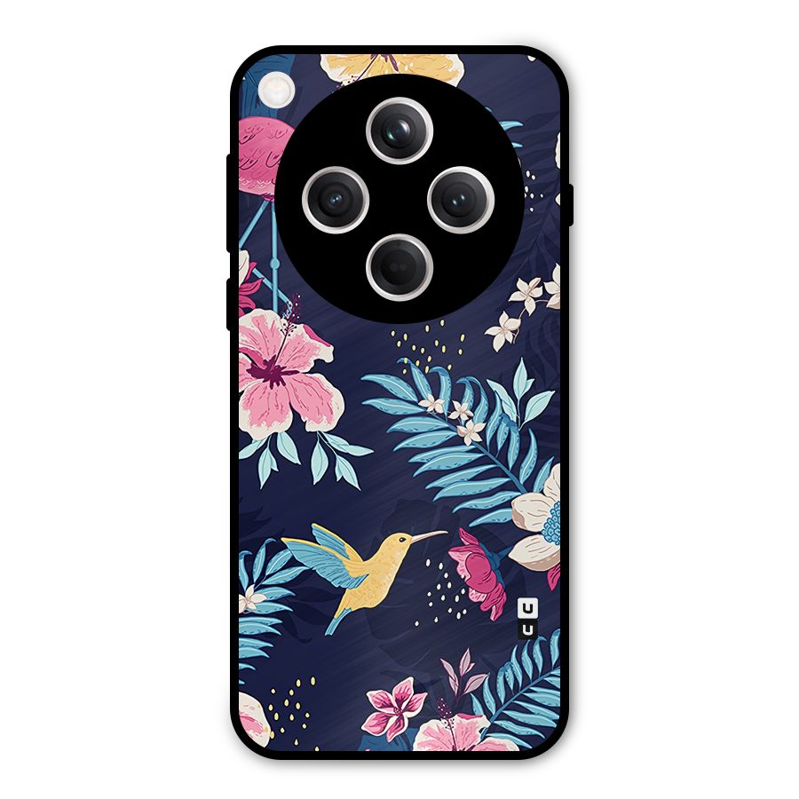 Tropical Flamingo Pattern Metal Back Case for Oppo Find X8