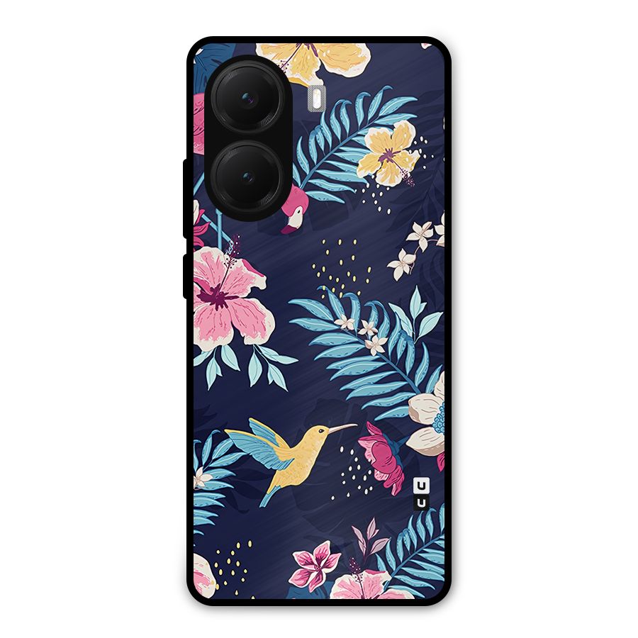 Tropical Flamingo Pattern Metal Back Case for Poco X7 Pro