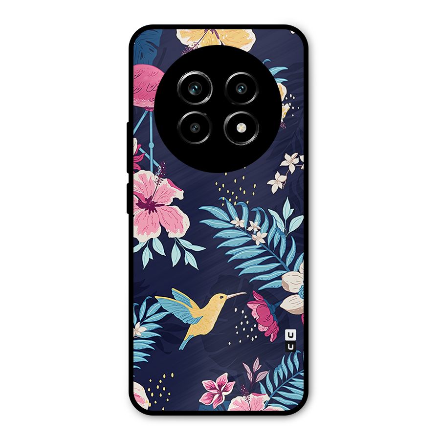 Tropical Flamingo Pattern Metal Back Case for Realme 13 Pro