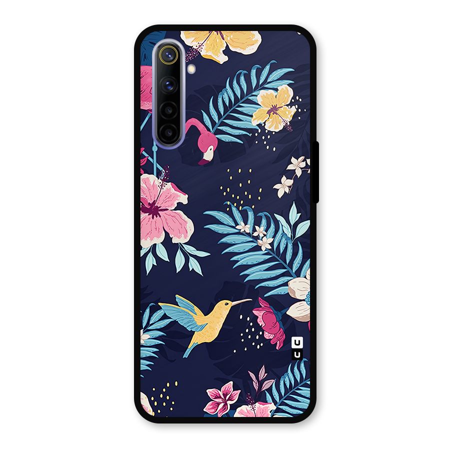 Tropical Flamingo Pattern Metal Back Case for Realme 6i