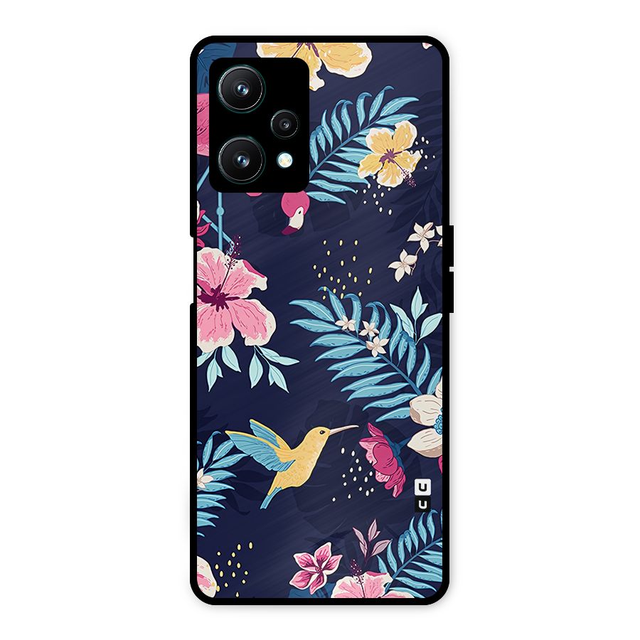 Tropical Flamingo Pattern Metal Back Case for Realme 9 Pro 5G