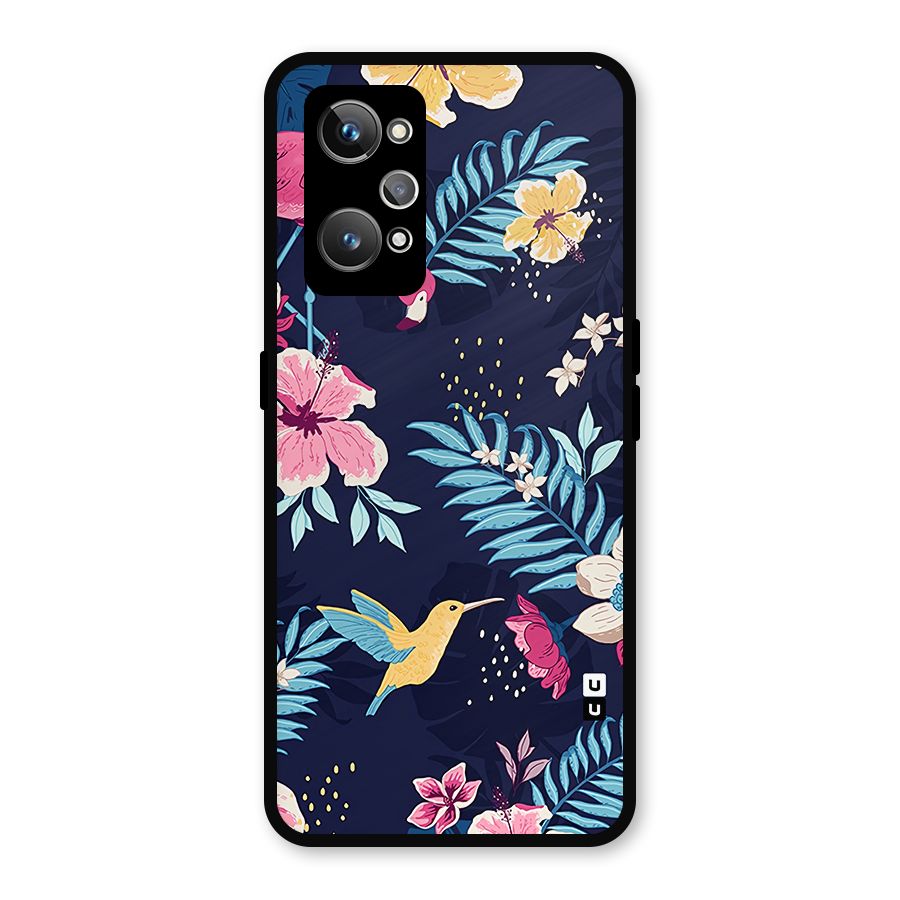 Tropical Flamingo Pattern Metal Back Case for Realme GT 2