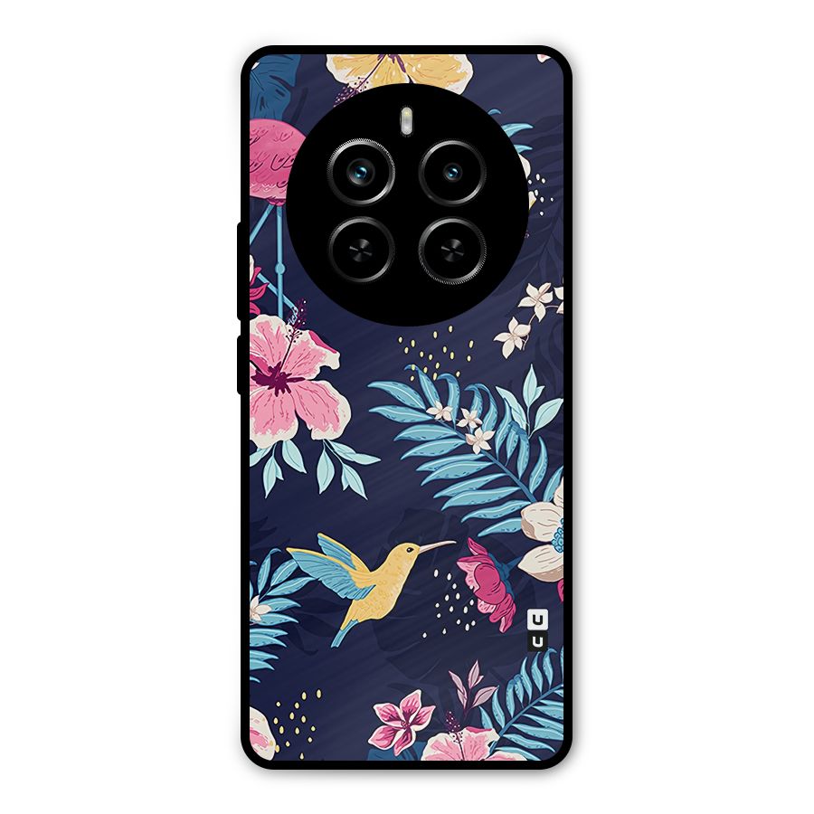 Tropical Flamingo Pattern Metal Back Case for Realme P1 Pro