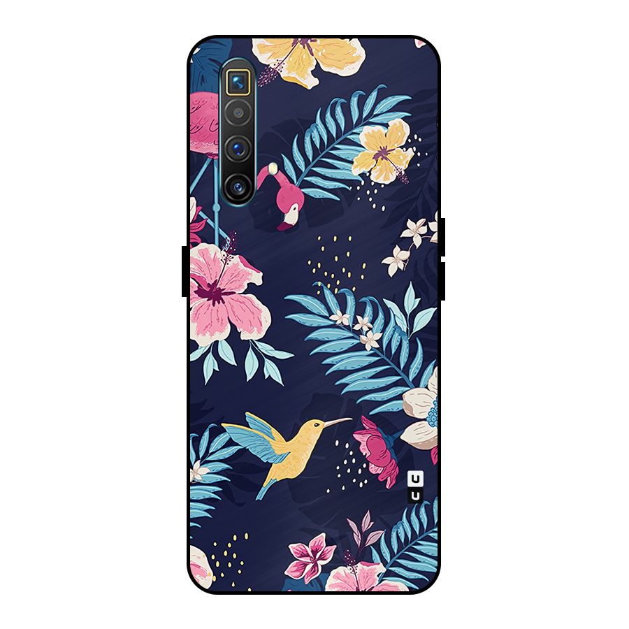 Tropical Flamingo Pattern Metal Back Case for Realme X3 SuperZoom