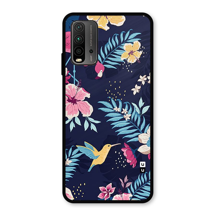 Tropical Flamingo Pattern Metal Back Case for Redmi 9 Power