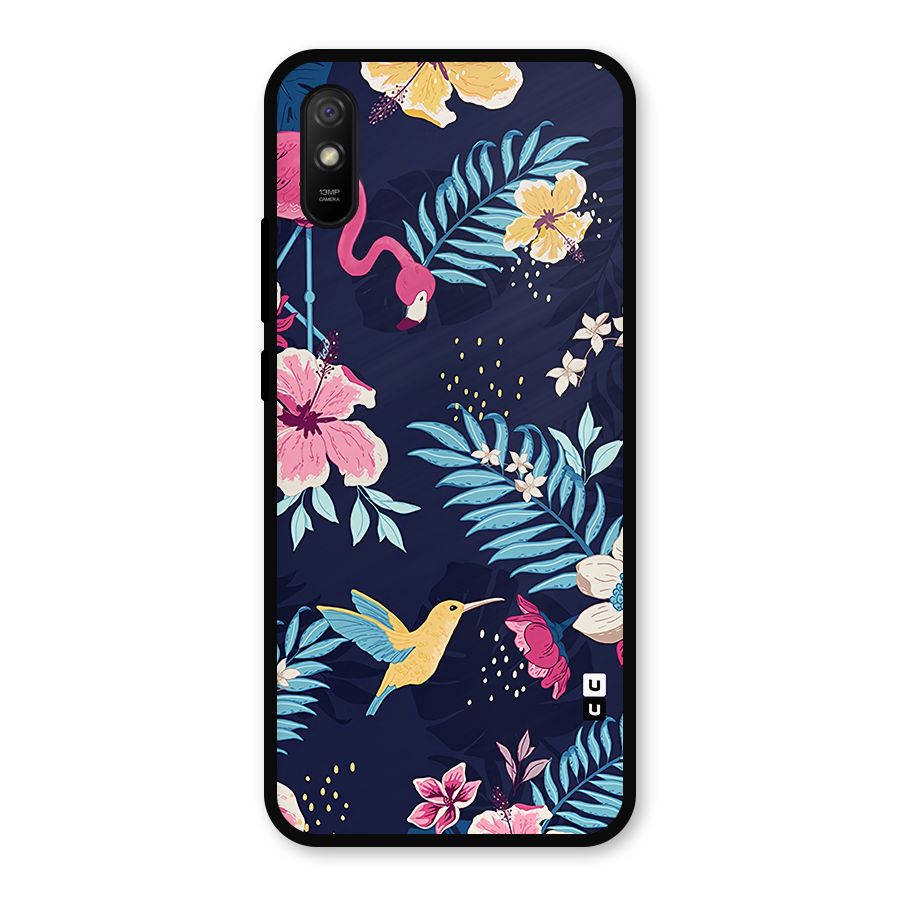 Tropical Flamingo Pattern Metal Back Case for Redmi 9i
