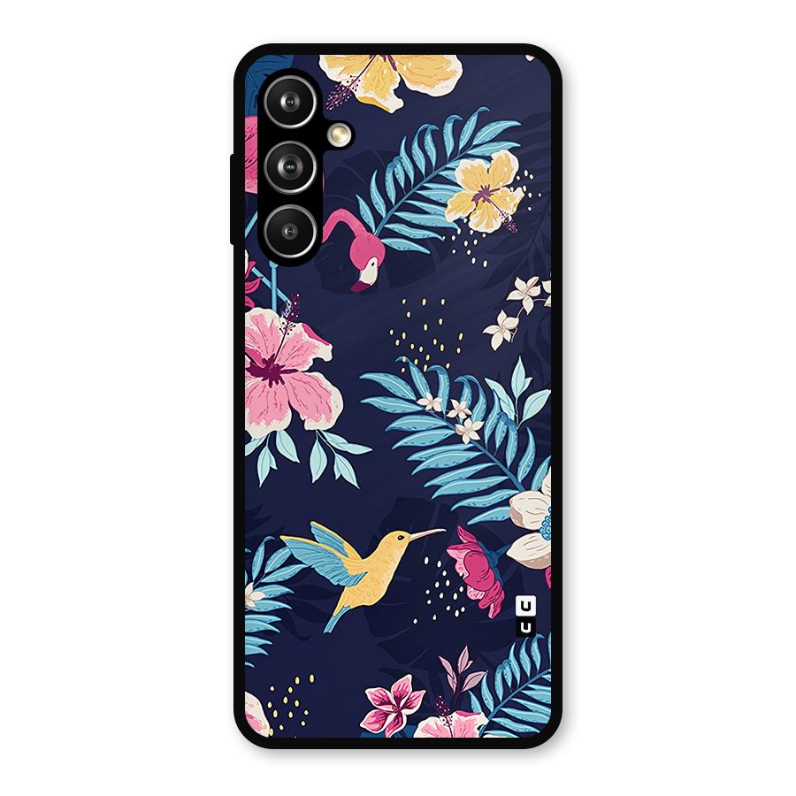 Tropical Flamingo Pattern Metal Back Case for Samsung Galaxy M54