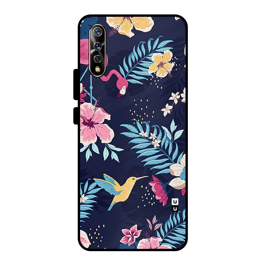 Tropical Flamingo Pattern Metal Back Case for Vivo S1