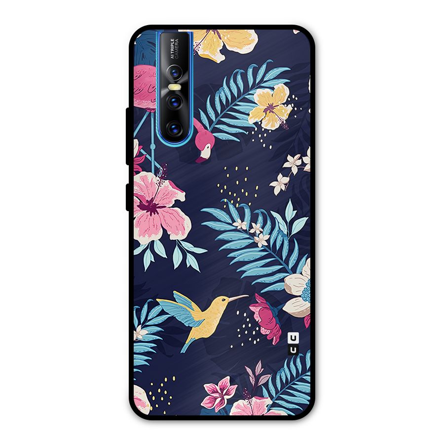 Tropical Flamingo Pattern Metal Back Case for Vivo V15 Pro