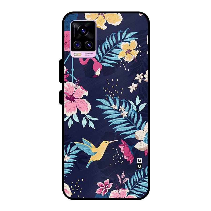 Tropical Flamingo Pattern Metal Back Case for Vivo V20 Pro