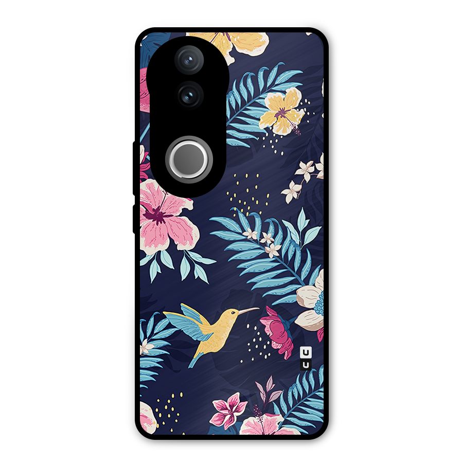 Tropical Flamingo Pattern Metal Back Case for Vivo V50e