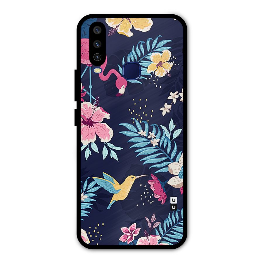 Tropical Flamingo Pattern Metal Back Case for Vivo Y15
