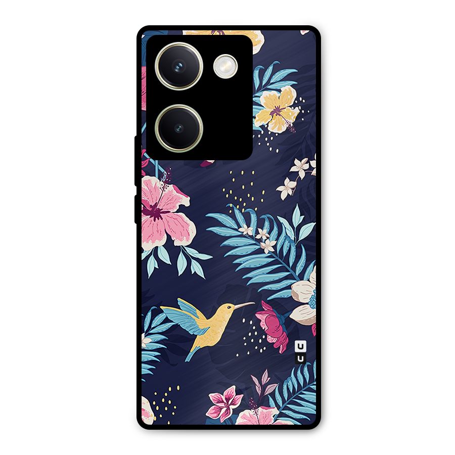 Tropical Flamingo Pattern Metal Back Case for Vivo Y200 Pro
