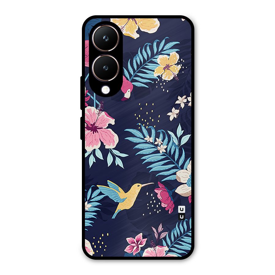 Tropical Flamingo Pattern Metal Back Case for Vivo Y28