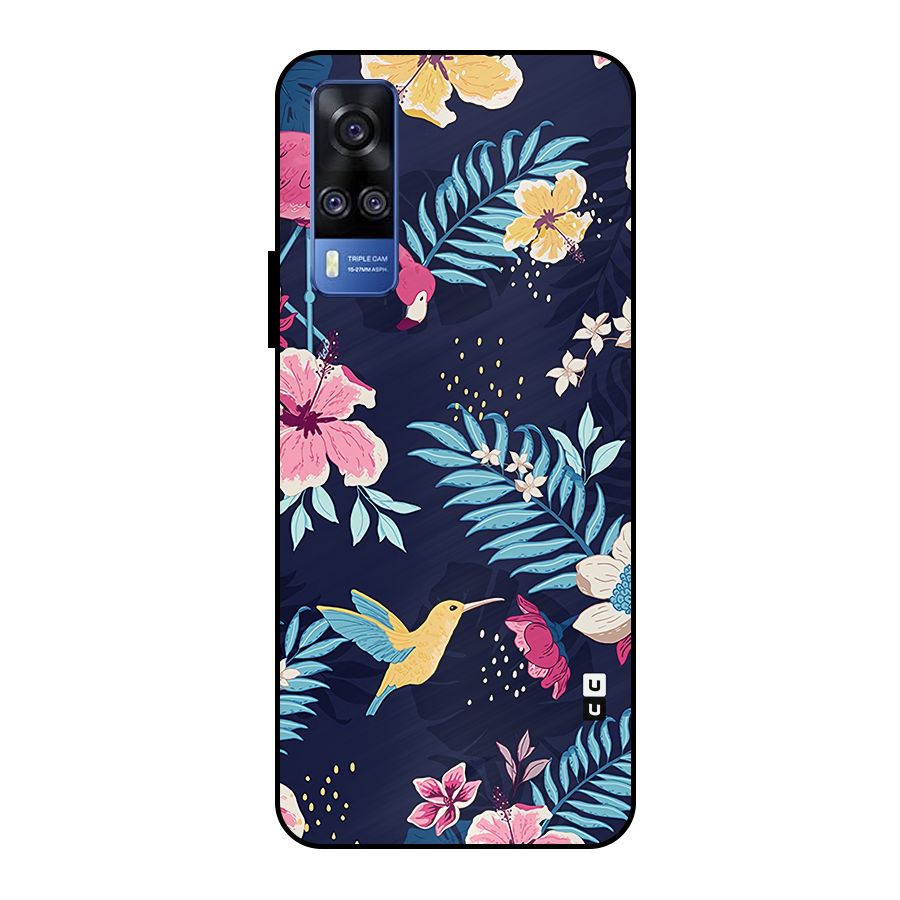 Tropical Flamingo Pattern Metal Back Case for Vivo Y51