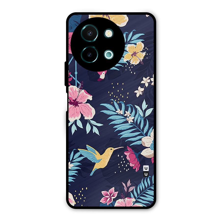 Tropical Flamingo Pattern Metal Back Case for Vivo Y58