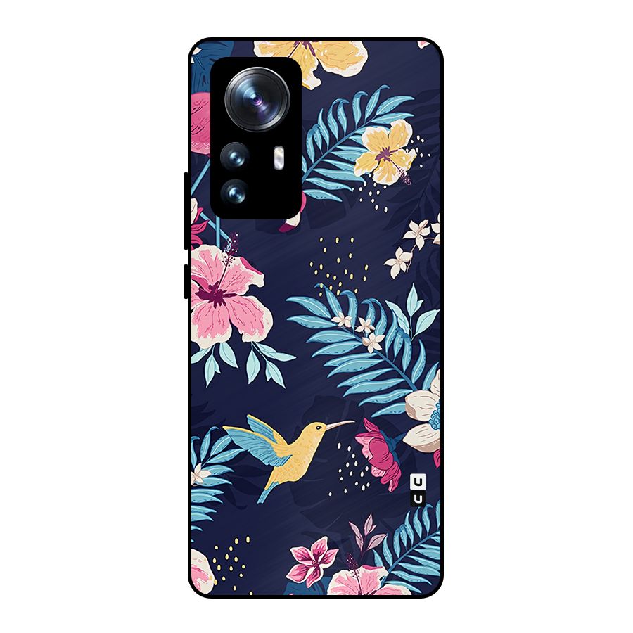 Tropical Flamingo Pattern Metal Back Case for Xiaomi 12 Pro