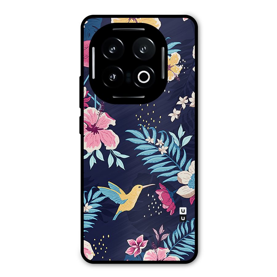 Tropical Flamingo Pattern Metal Back Case for iQOO 13