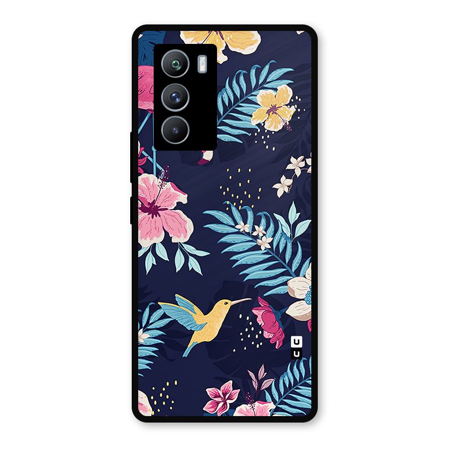Tropical Flamingo Pattern Metal Back Case for iQOO 9 SE