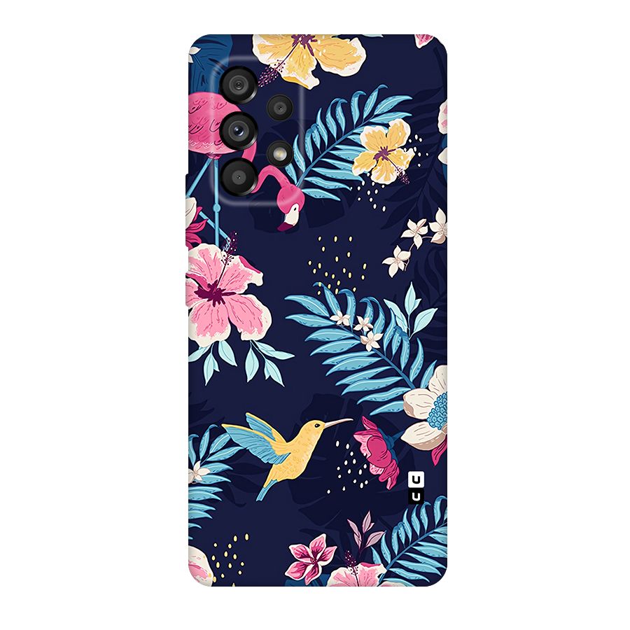 Tropical Flamingo Pattern Original Polycarbonate Back Case for Galaxy A53 5G