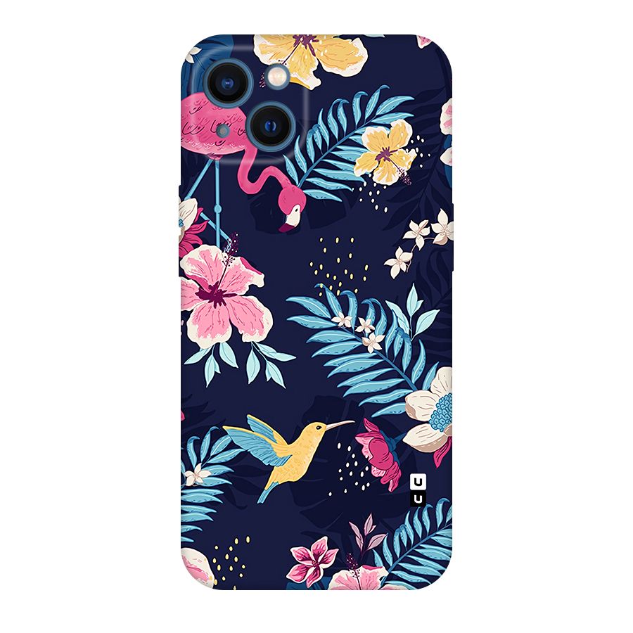 Tropical Flamingo Pattern Original Polycarbonate Back Case for iPhone 13