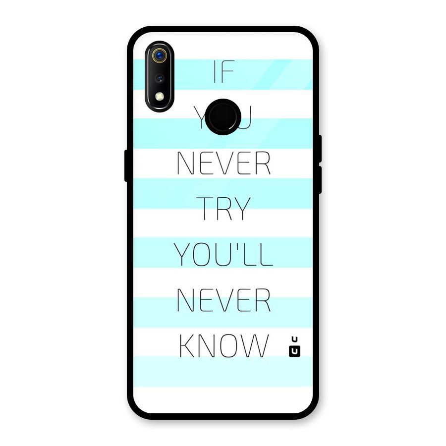 Try Know Glass Back Case for Realme 3