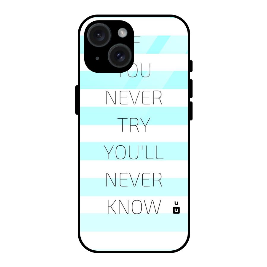 Try Know Glass Back Case for iPhone 15