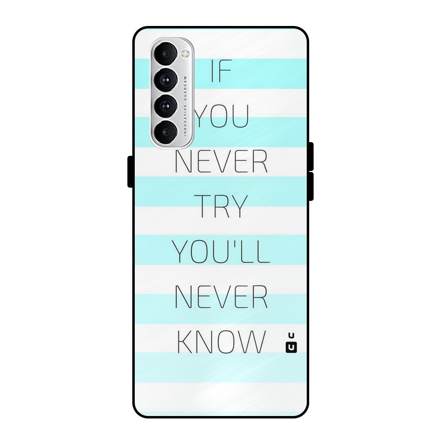 Try Know Metal Back Case for Oppo Reno4 Pro