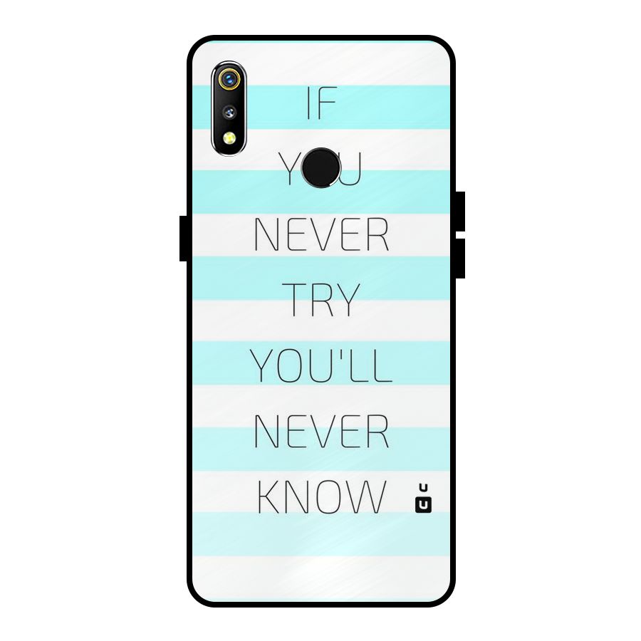 Try Know Metal Back Case for Realme 3