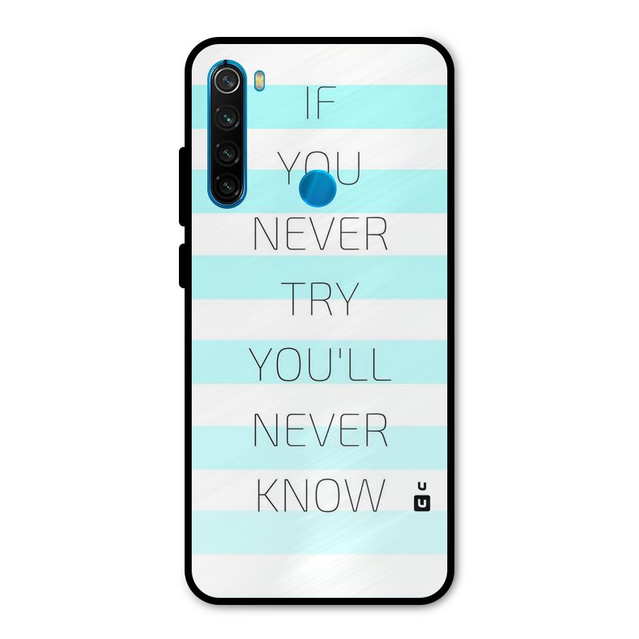 Try Know Metal Back Case for Redmi Note 8