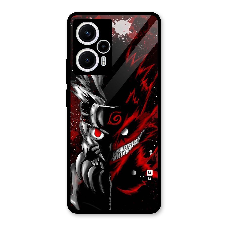 Two Face Naruto Glass Back Case for Poco F5