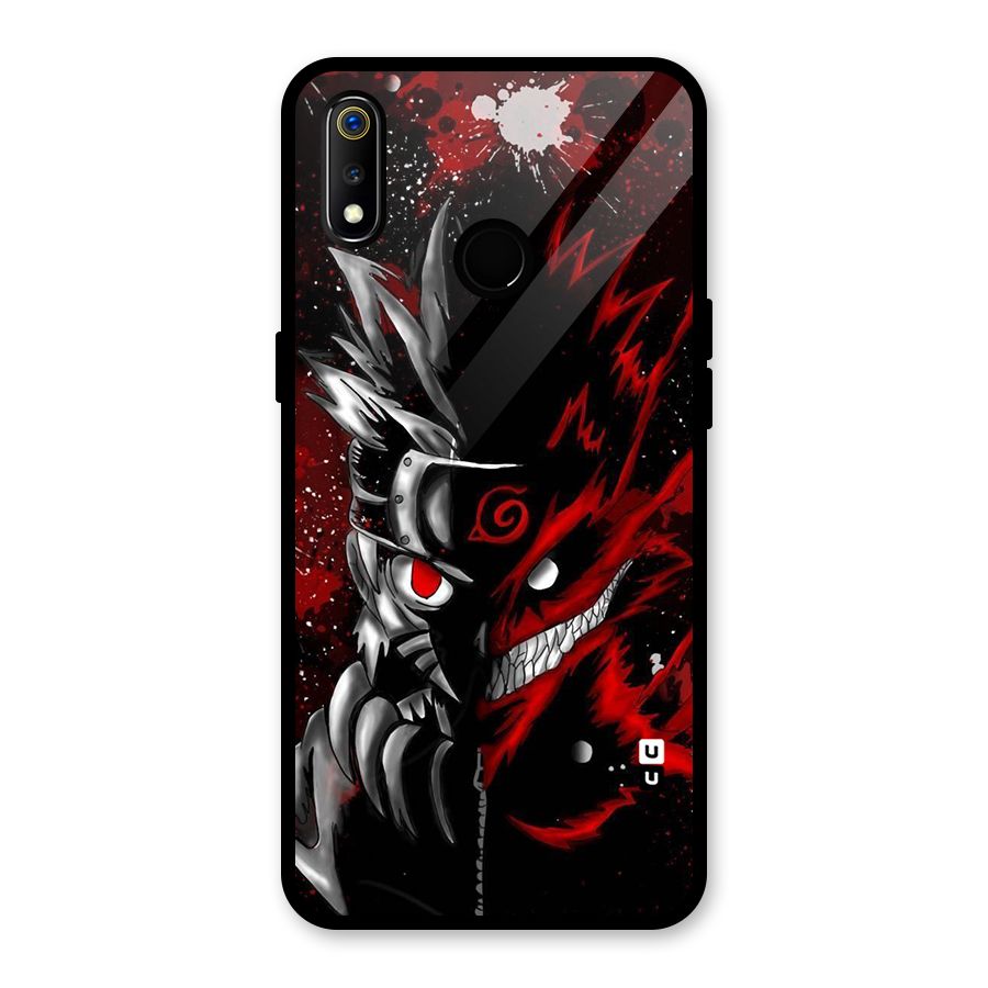 Two Face Naruto Glass Back Case for Realme 3i