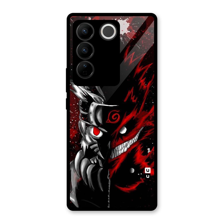 Two Face Naruto Glass Back Case for Vivo V27 Pro