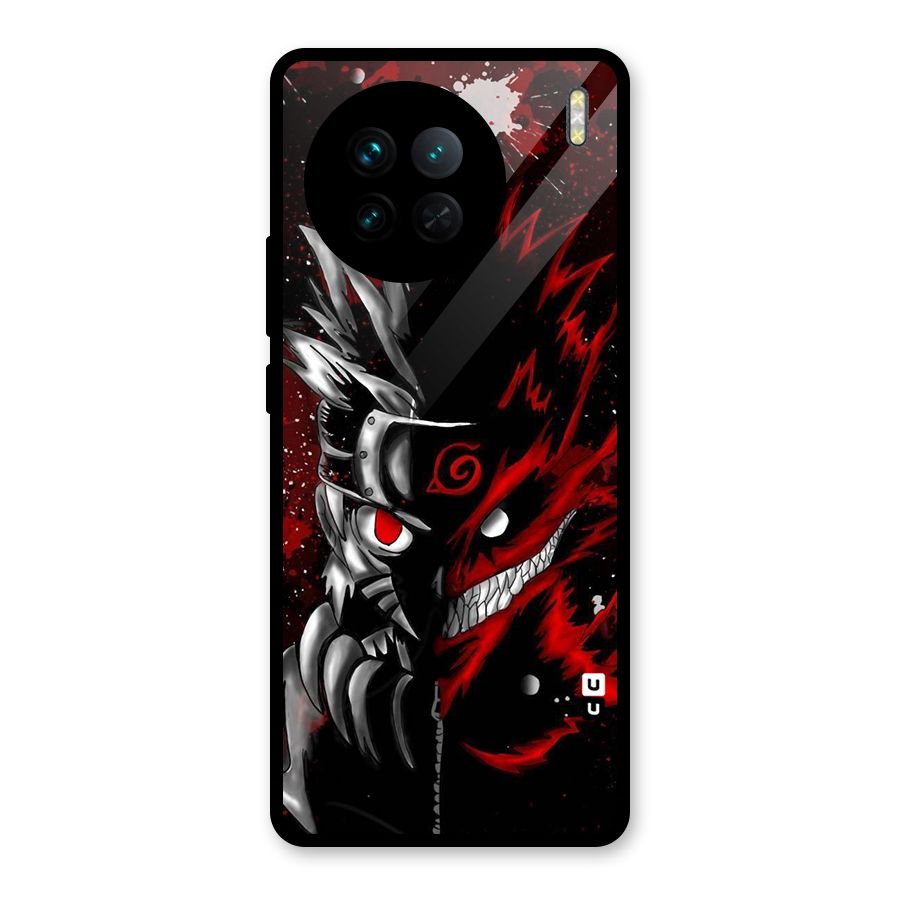 Two Face Naruto Glass Back Case for Vivo X90