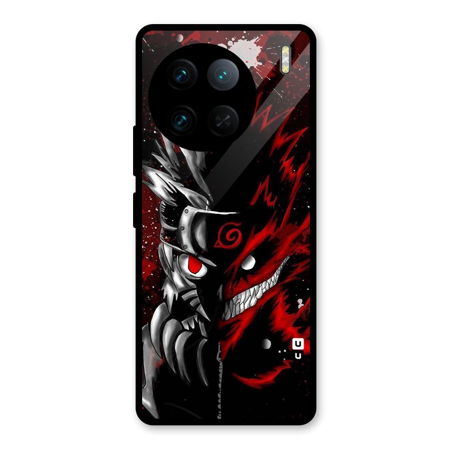 Two Face Naruto Glass Back Case for Vivo X90 Pro