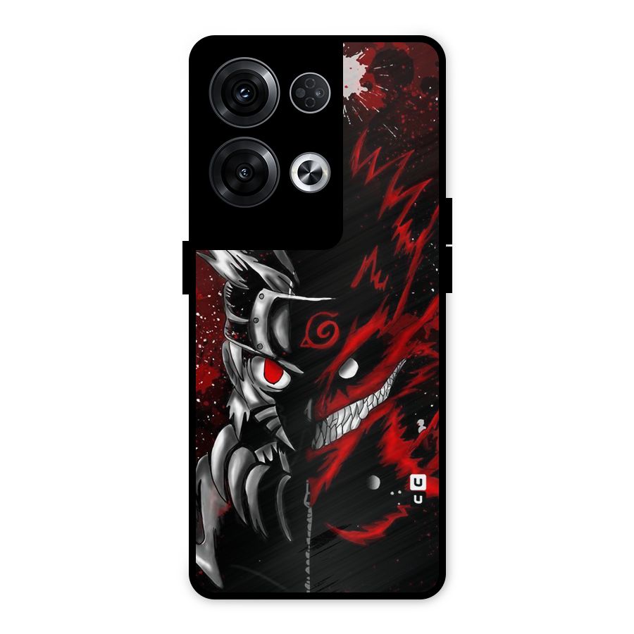 Two Face Naruto Metal Back Case for Oppo Reno8 Pro 5G