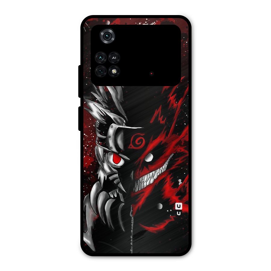 Two Face Naruto Metal Back Case for Poco M4 Pro 4G