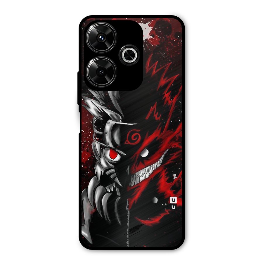 Two Face Naruto Metal Back Case for Poco M6 Plus
