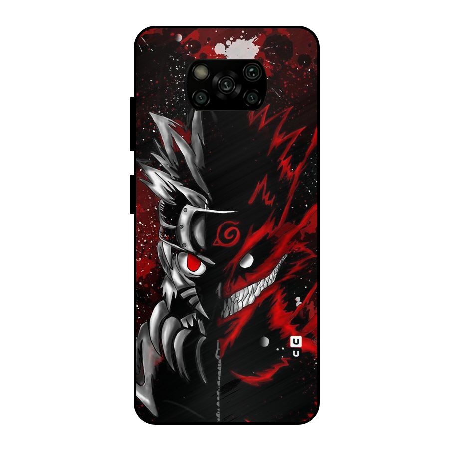 Two Face Naruto Metal Back Case for Poco X3
