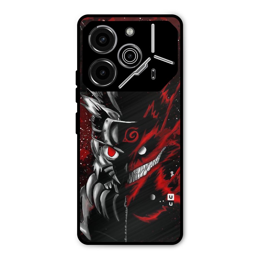 Two Face Naruto Metal Back Case for Tecno Pova 6 Pro