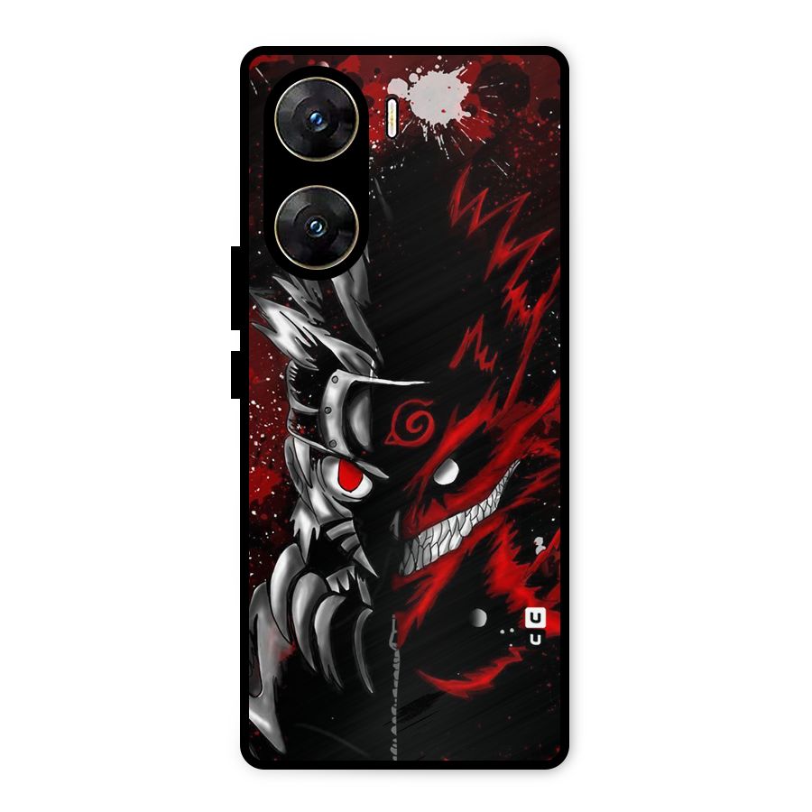 Two Face Naruto Metal Back Case for Vivo V29e