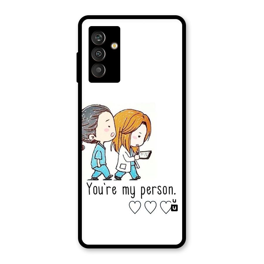 Two Friends In Coat Glass Back Case for Galaxy M13