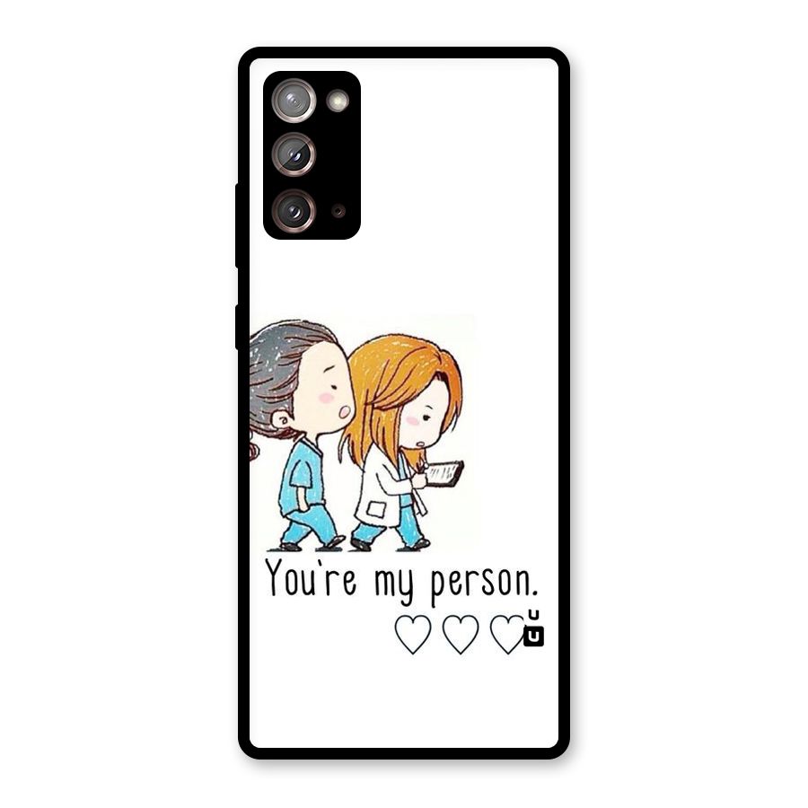 Two Friends In Coat Glass Back Case for Galaxy Note 20