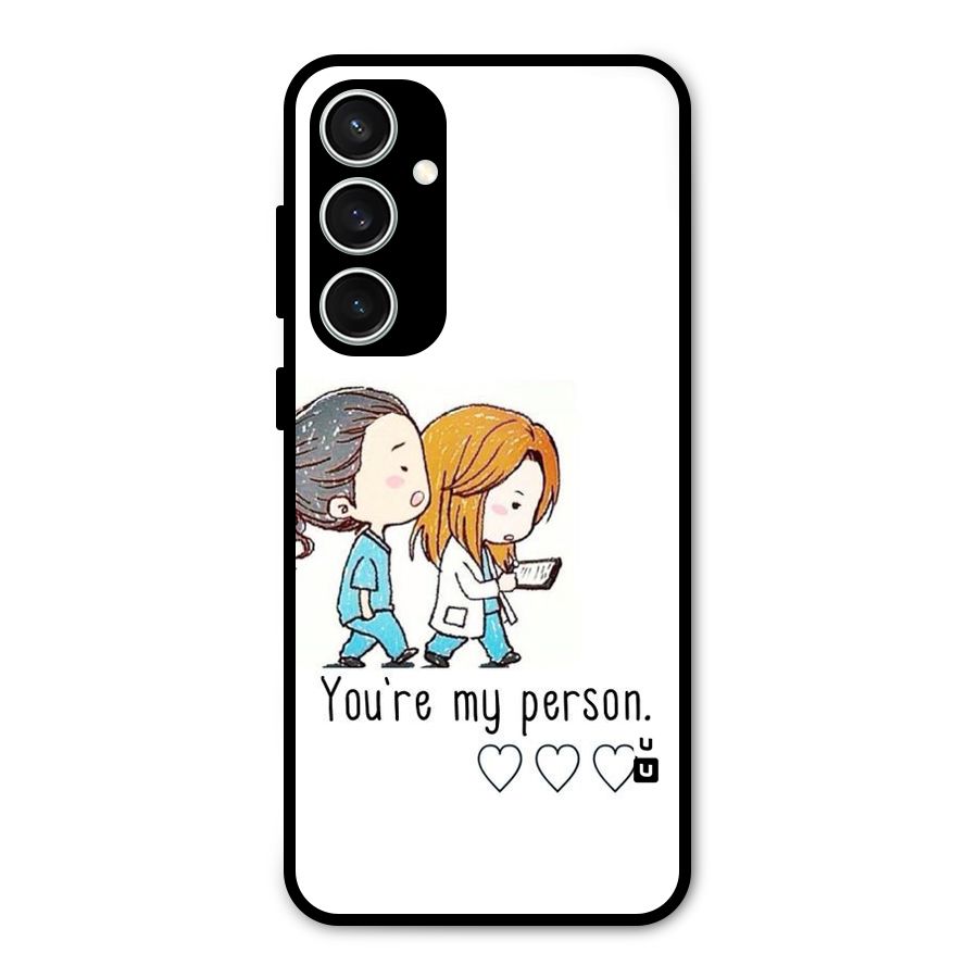 Two Friends In Coat Glass Back Case for Galaxy S23 FE