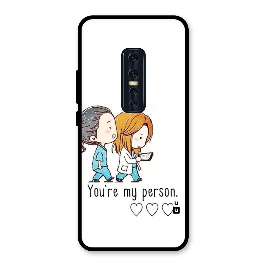 Two Friends In Coat Glass Back Case for Vivo V17 Pro