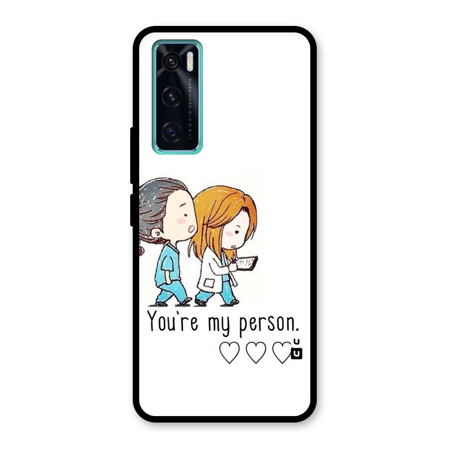 Two Friends In Coat Glass Back Case for Vivo V20 SE