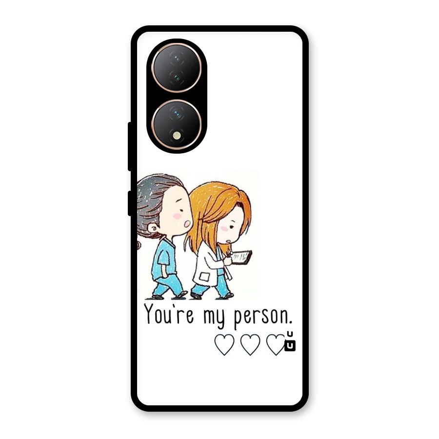 Two Friends In Coat Glass Back Case for Vivo Y100A
