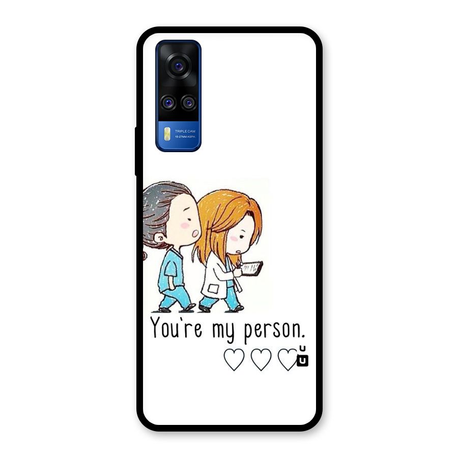 Two Friends In Coat Glass Back Case for Vivo Y31